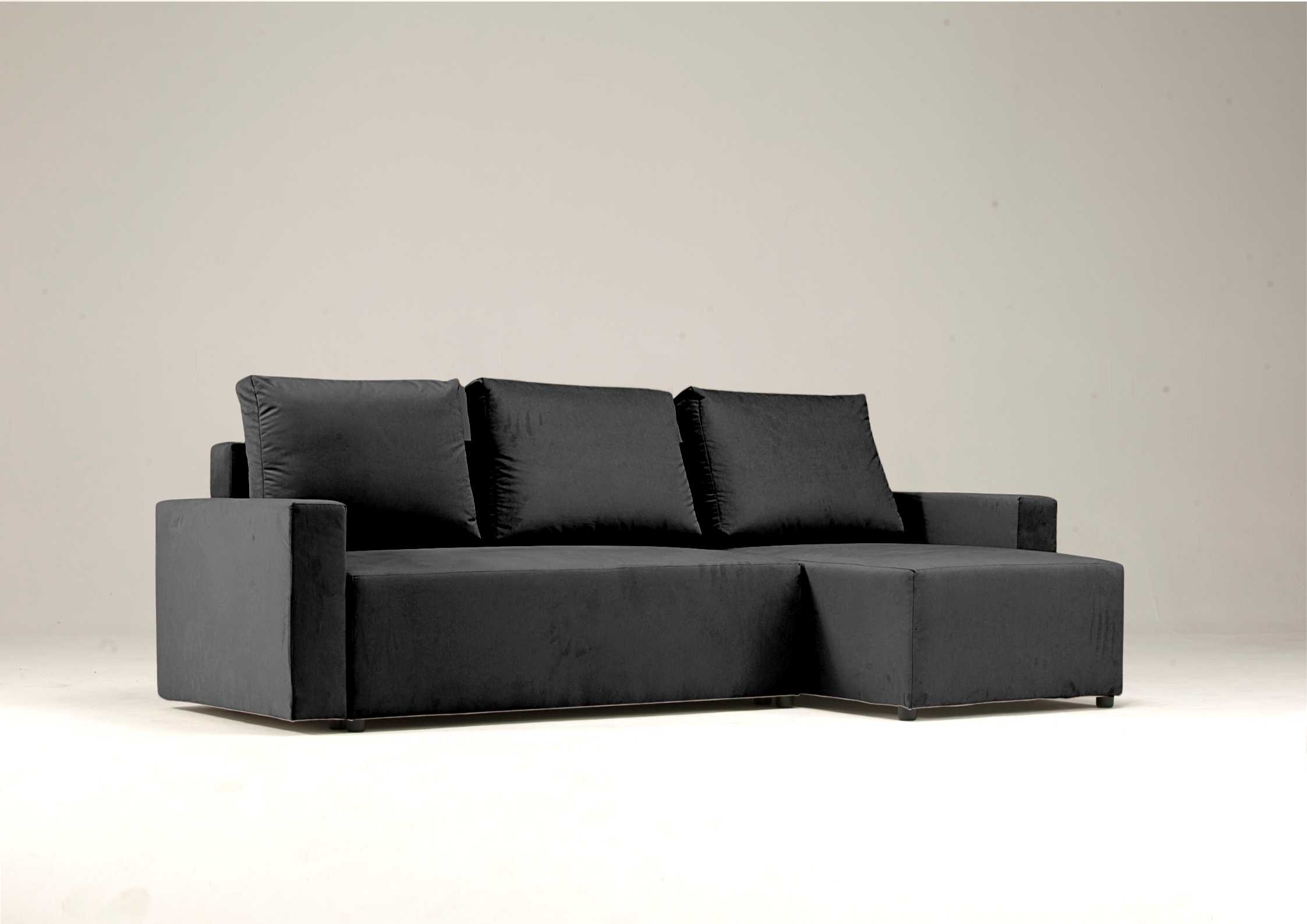 Klasyczny czarny narożnik rozkładany